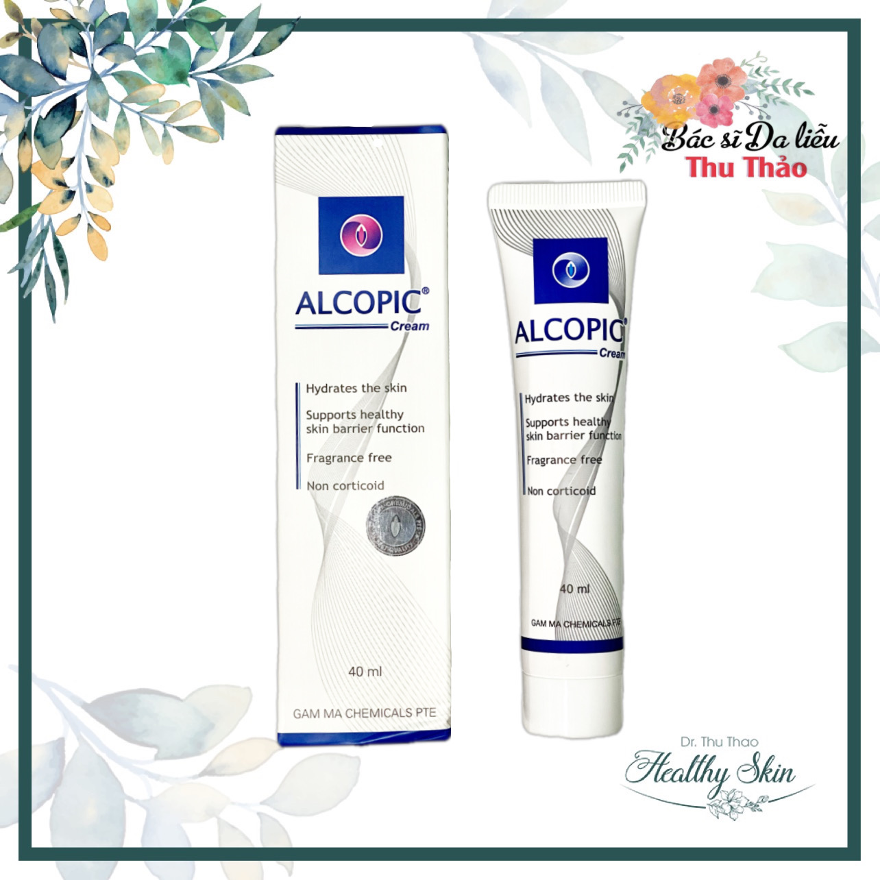 [40ML] KEM DƯỠNG GIẢM NGỨA DA ALCOPIC CREAM