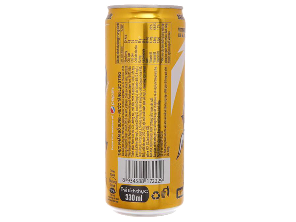 Thùng 24 Lon Nước Tăng Lực Sting Gold 330ml