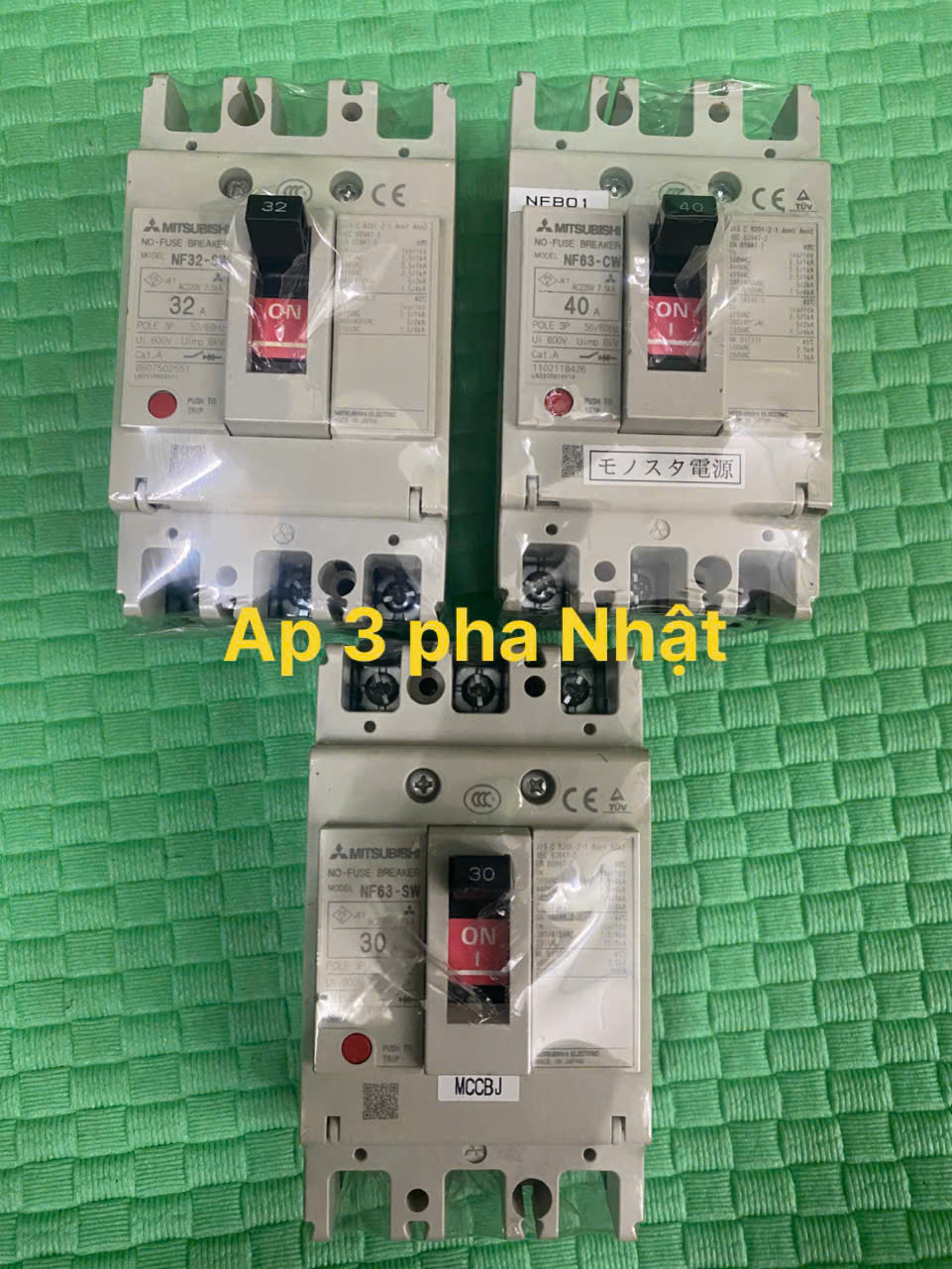 MCCB 3 PHA NHẬT BẢN 30A 40A 50A
