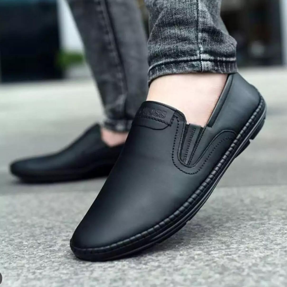 [Lấy mã giảm thêm 30%] Giầy mọi lì trơn chữ nam
