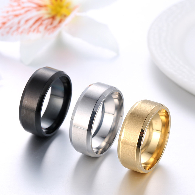 Nhẫn Titan Nam Cá Tính, Nhẫn Nam Trơn Basic Ring (Full size)