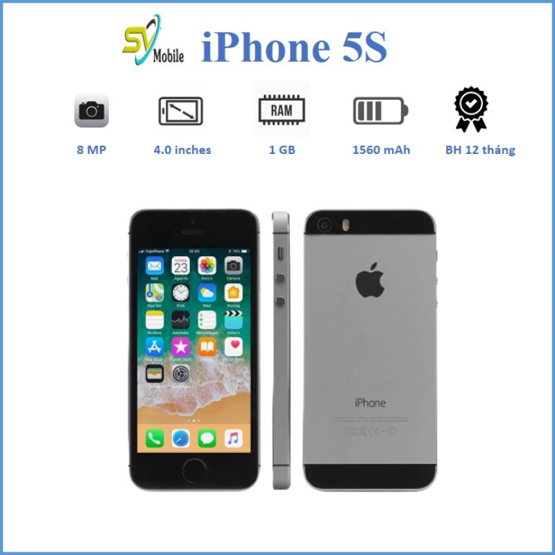 Điện Thoại iPhone 5S- 32GB Quốc Tế Like New. Bảo Hành 12 Tháng Đổi Mới Trong 30 Ngày