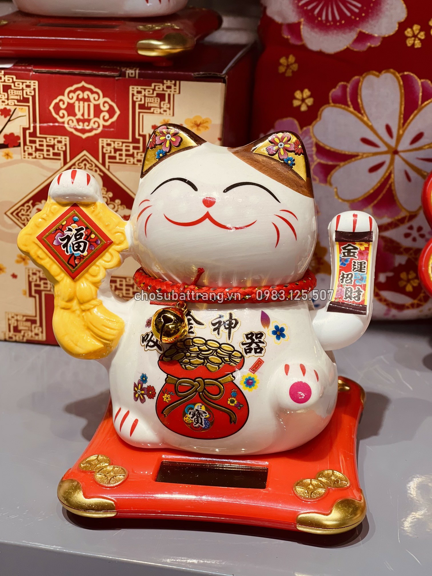 Mèo thần tài mini - Mèo may mắn size 10cm
