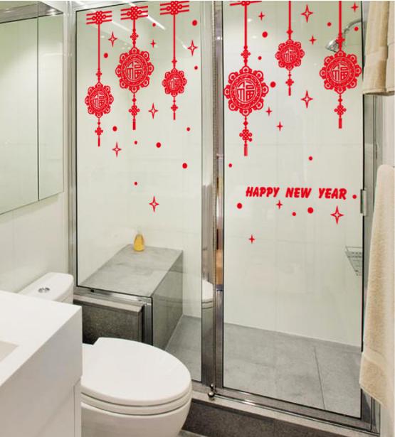 [HCM]Decal Trang Trí Tết - Rèm Dây Kết Song Hỷ