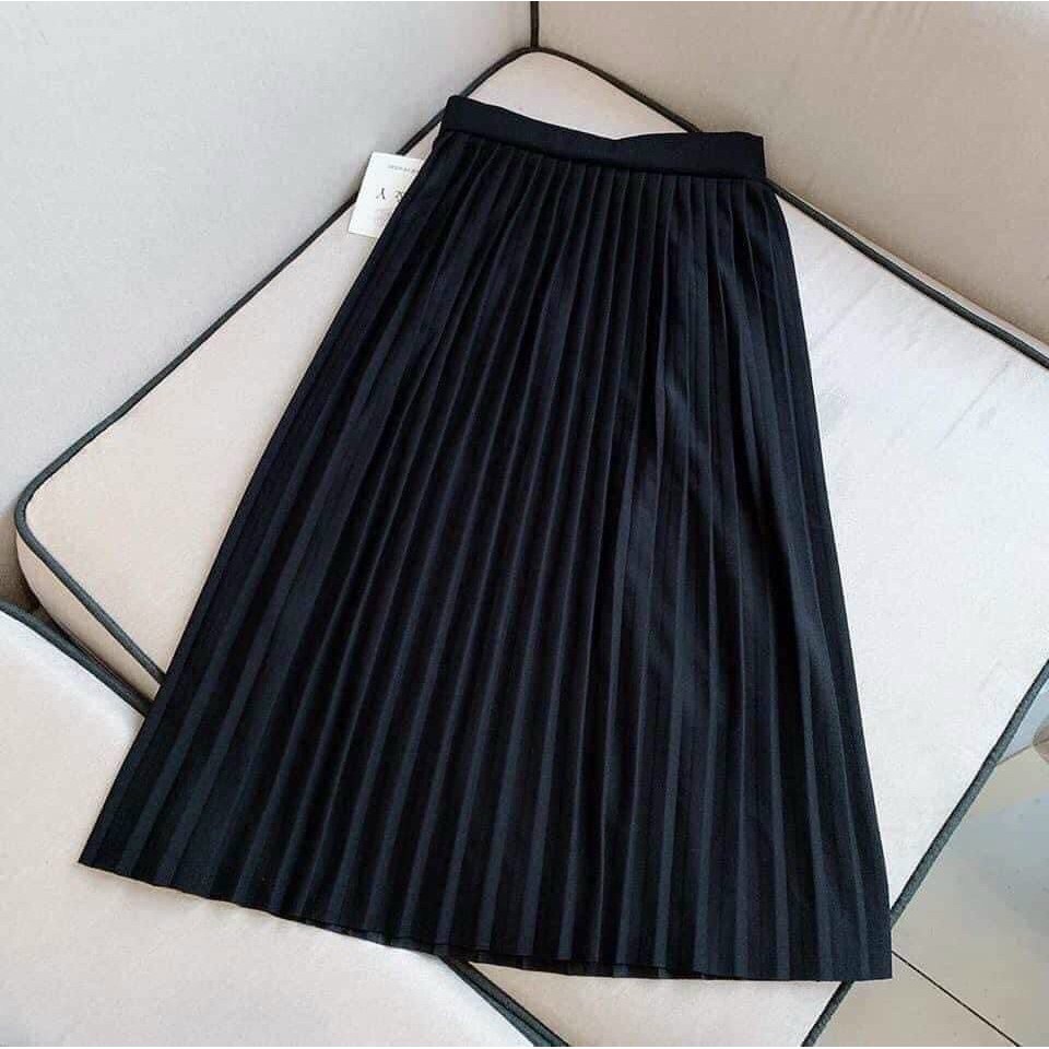 Chân váy dập ly dáng dài