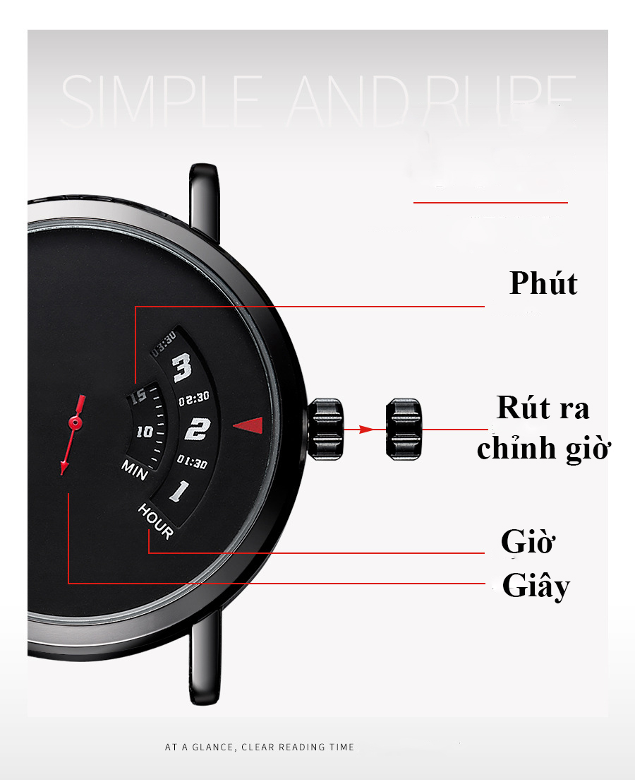 Đồng hồ nam dây da yazole 332 (Đen)