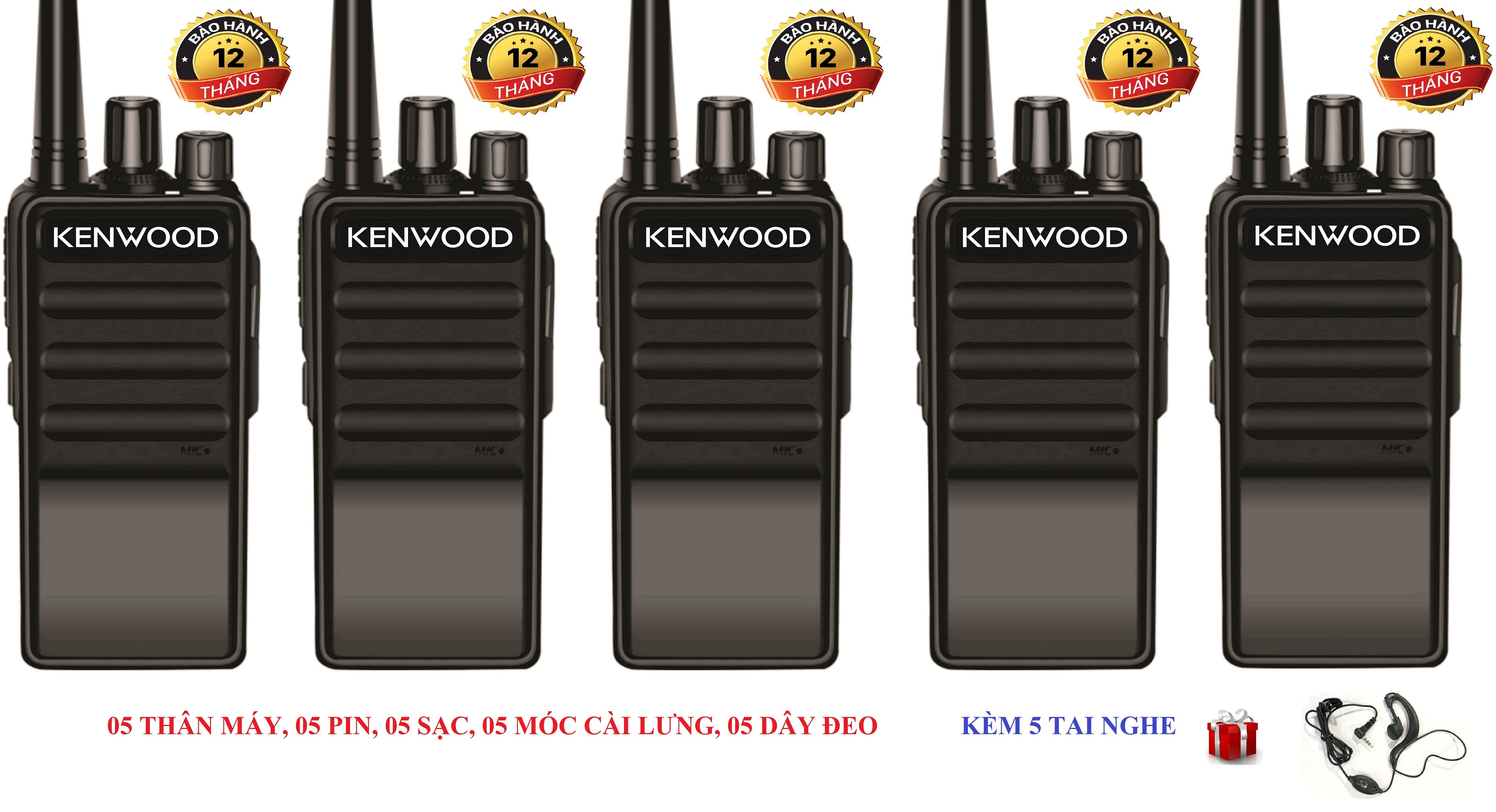 Bộ 5 Bộ Đàm Chất Lượng Cao Kenwood TK3390