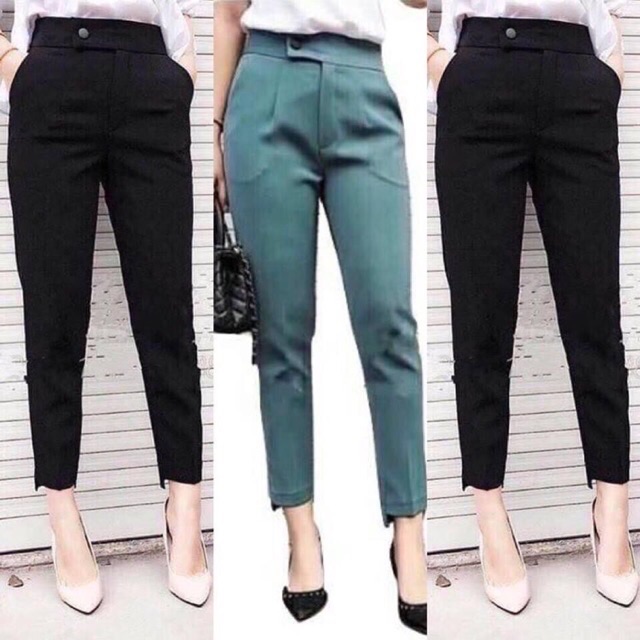 Quần baggy nữ lệch gấu