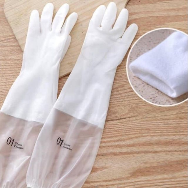 Combo 10 đôi găng tay cao su con hươu siêu dai có lót nỉ cổ chun