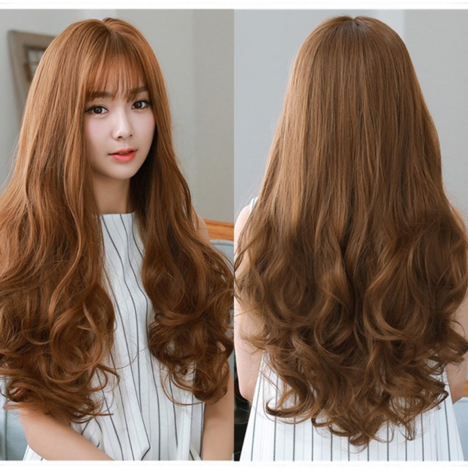 Tóc giả nữ cả đầu ❤️Freeship❤️ Tóc cả đầu xoăn đuôi 8136