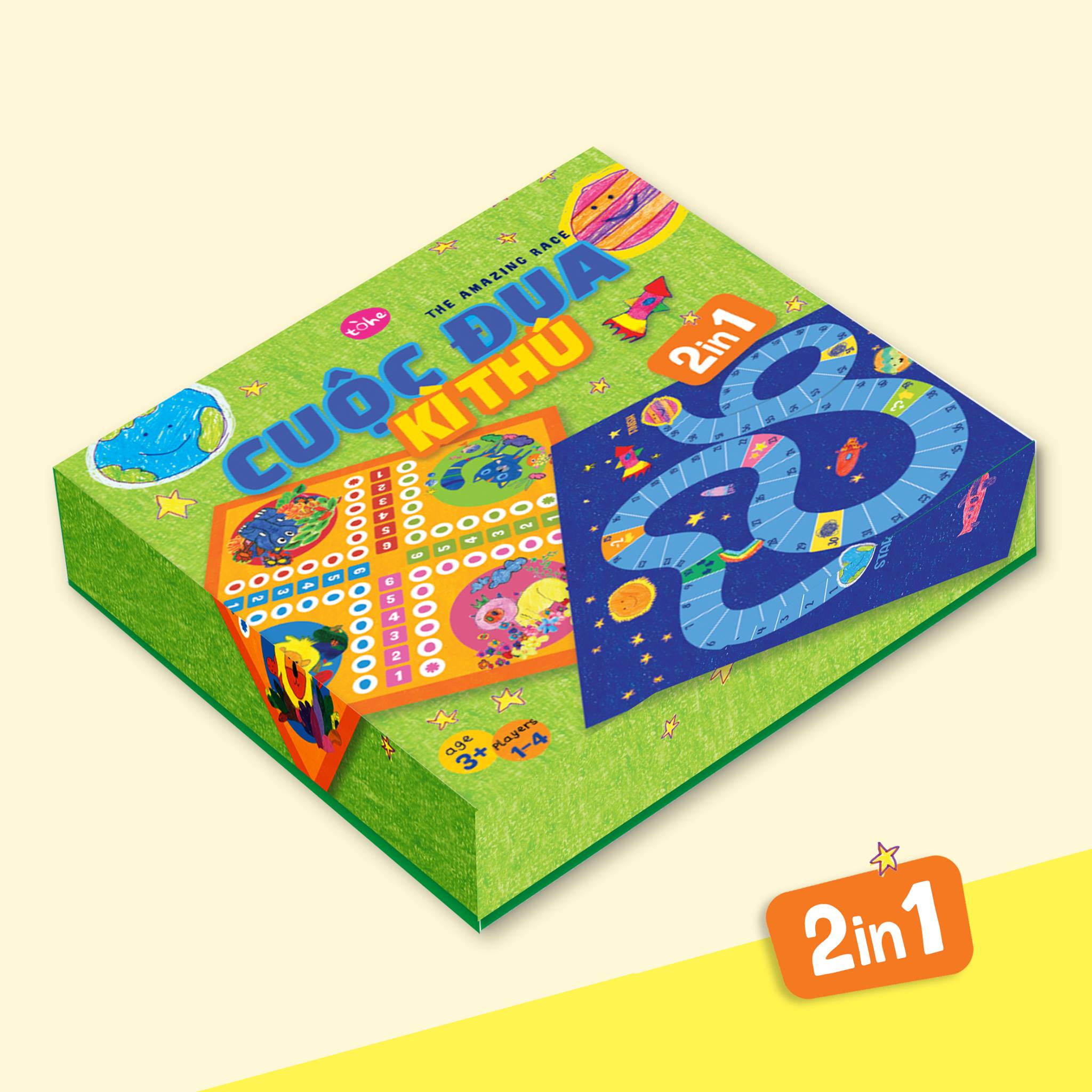 Bộ đồ chơi Cuộc Đua Kỳ Thú (gồm 2 game Cá ngựa và Cuộc Đua Dải Ngân Hà) [Made by Tòhe]