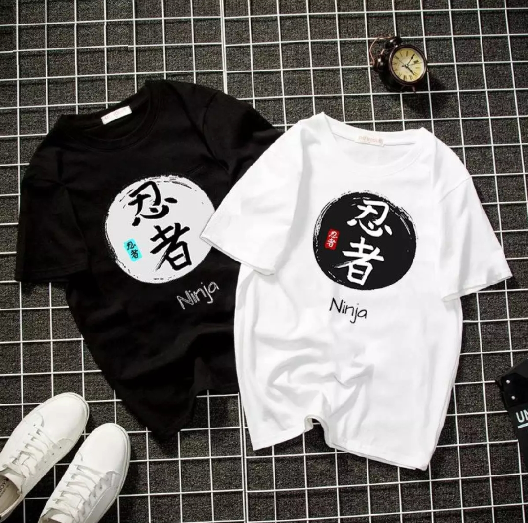 Áo thun nam form rộng Hàn Quốc in hình Ninja độc đẹp vải dày mịn mát
