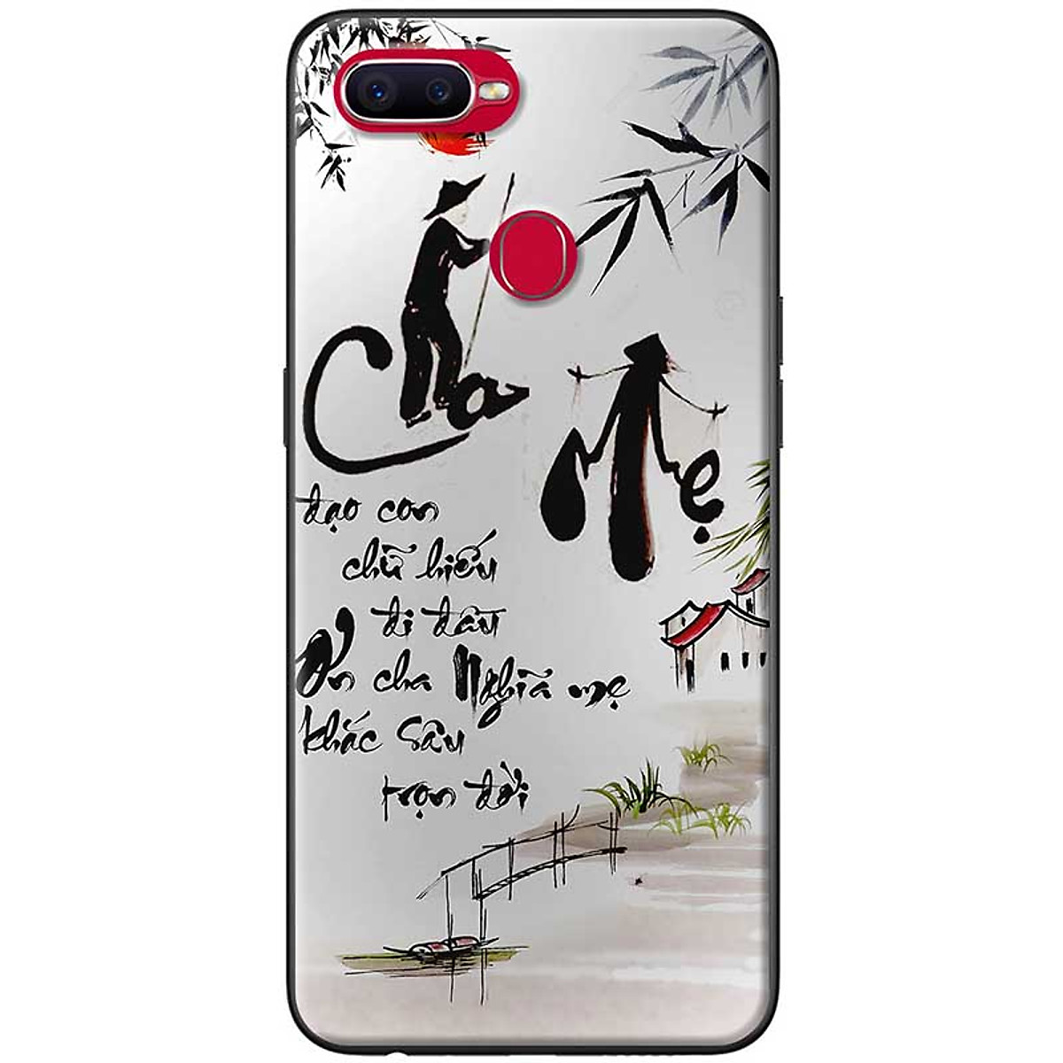 Ốp lưng dành cho Oppo A5s mẫu Thư pháp cha mẹ