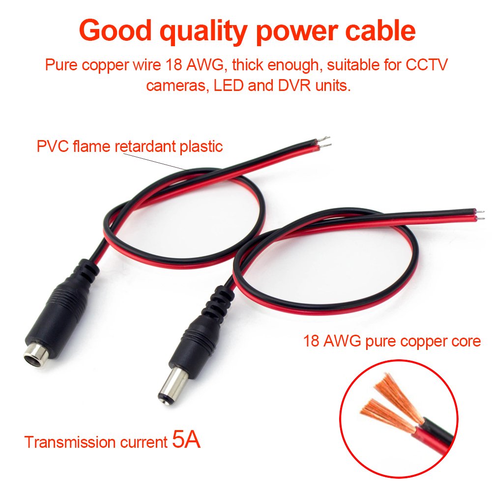 Dây Nguồn Có Jack Cắm DC 5.5*2.1 mm