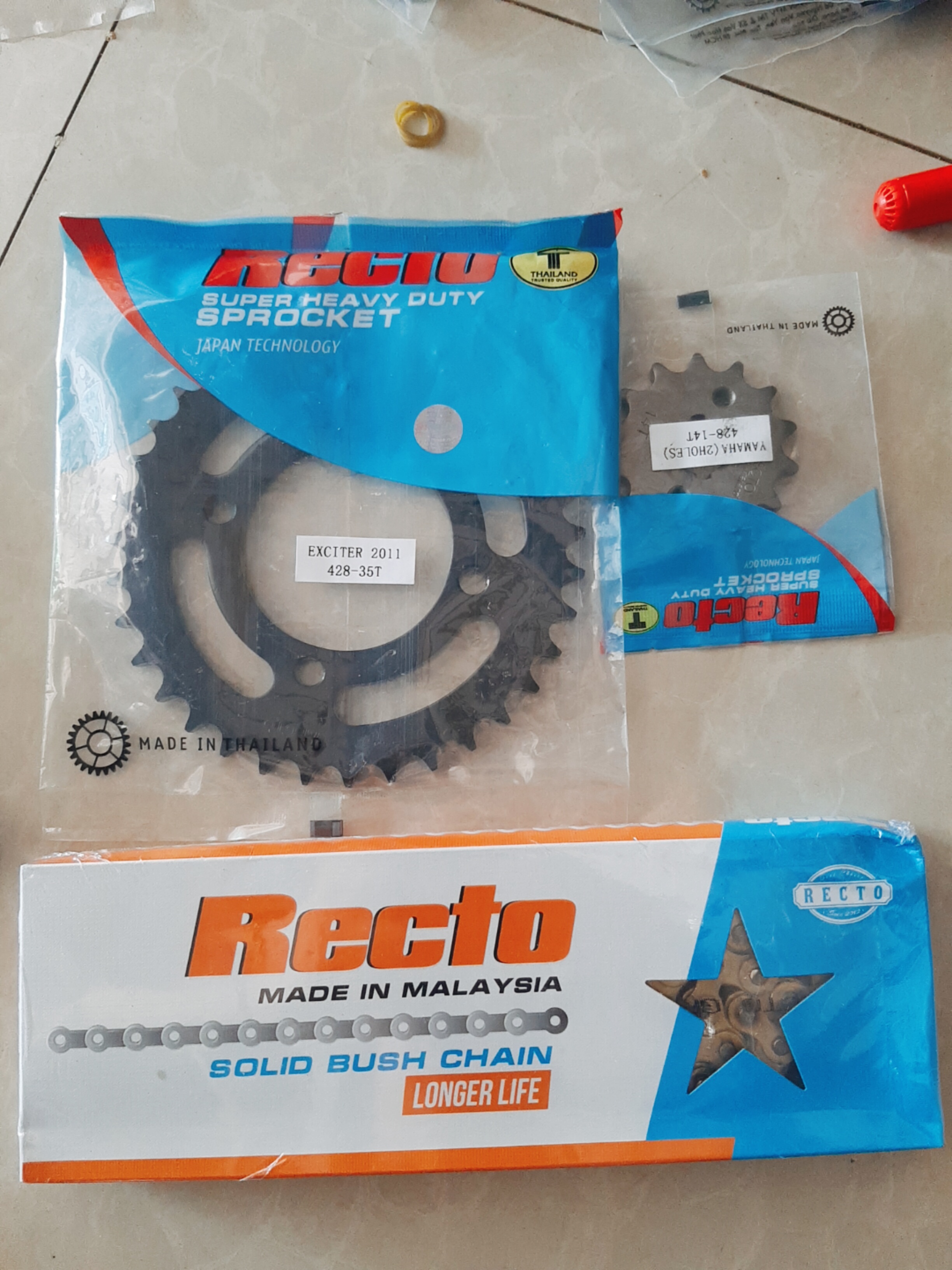 FULL BỘ SÊN NHÔNG DĨA RECTO EX135 [ SÊN VÀNG 10LI - NHÔNG 14 - DĨA 39 ]
