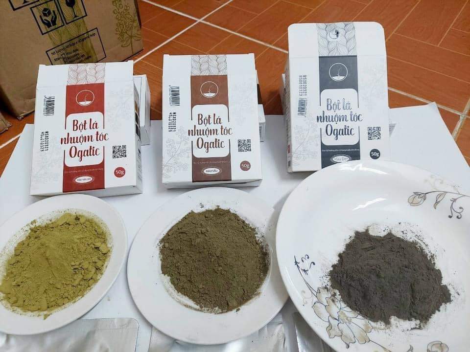 bột lá nhuộm tóc ogatic