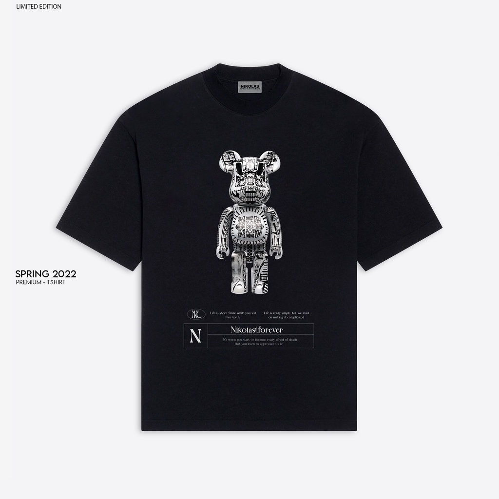 Áo thun Unisex Nikolas 100% Cotton BE@RBRICK