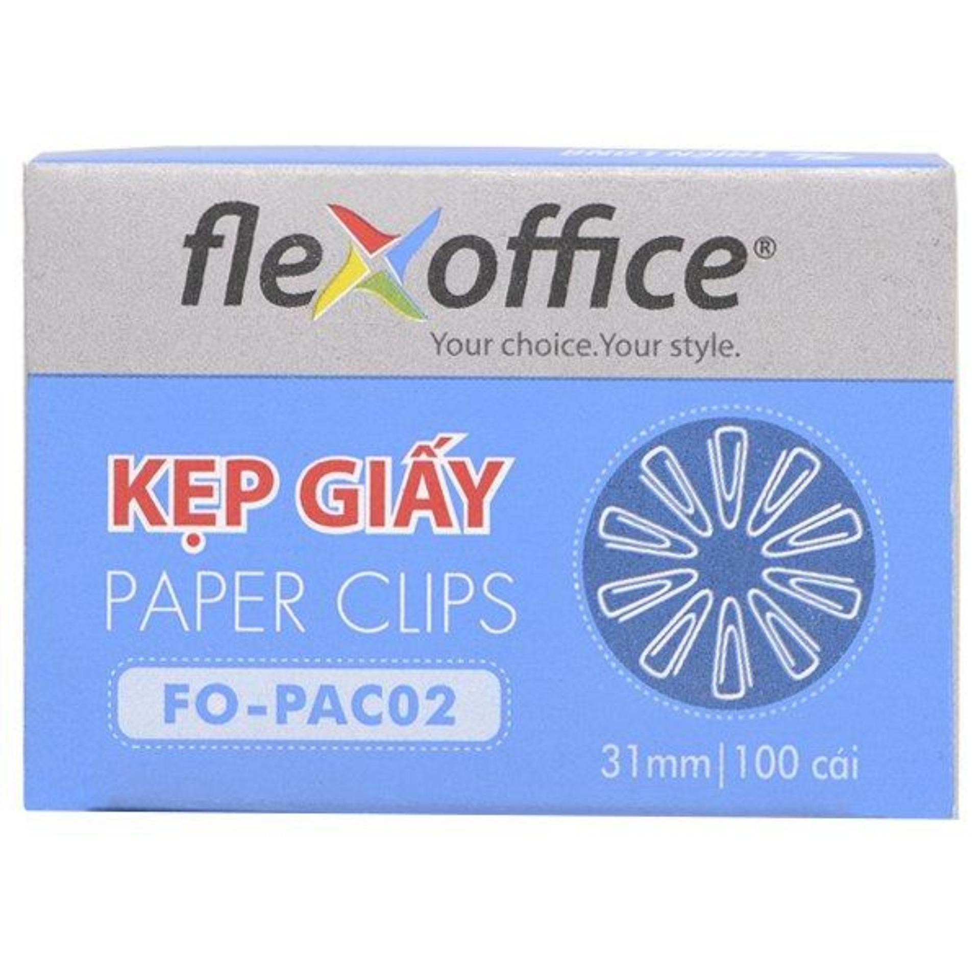 Combo 10 Kẹp giấy Flexoffice FO-PAC02