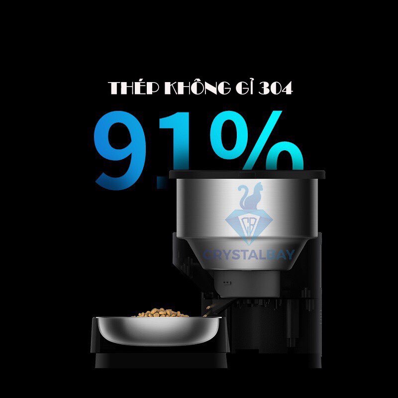 (New 2026) Máy cho ăn tự động cho mèo thú cưng Petkit Infinity Fresh Element 3 – Dung tích 5L, lồng chứa Inox