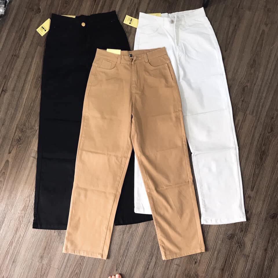 [HCM]QUẦN KAKI ỐNG RỘNG LƯNG CAO