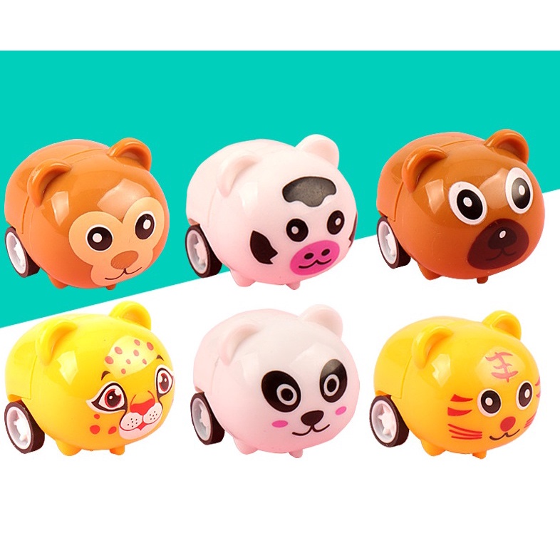 Đồ chơi xe thú mini chạy cót siêu đáng yêu cho bé TCM