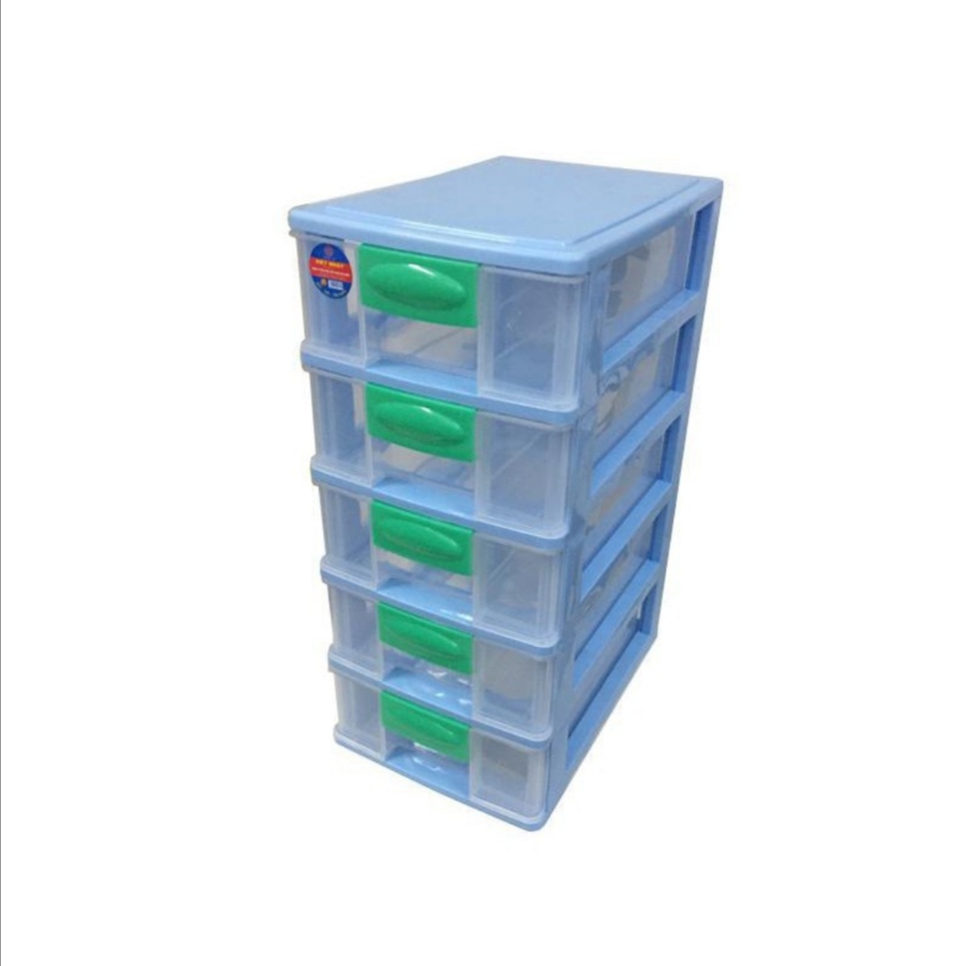 Tủ nhựa mini 3 - 4 - 5 tầng Việt Nhật. Kích thước: 3 tầng: 26x18x25 cm - 4 tầng: 26x18x32 cm  -  5 tầng: 26x18x41 cm