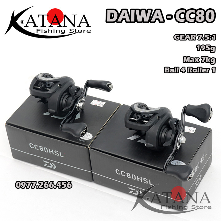 Máy câu lure - máy ngang daiwa cc80hsl - new 2019 - giá rẻ