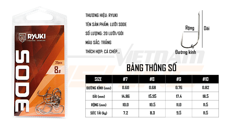 [Ảnh thật] [Chính hãng] Lưỡi câu Ryuki Sode