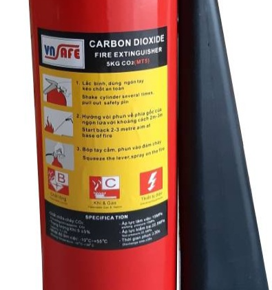 Bình cứu hỏa khí CO2 5kg ( Bảo hành 1 năm)