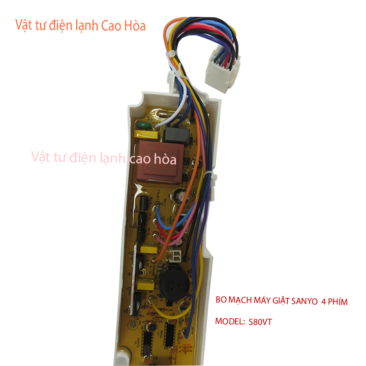 Bo mạch máy giặt sanyo 4 phím bấm s80vt