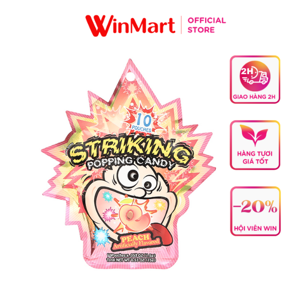 -Kẹo nổ Striking hương đào 15g