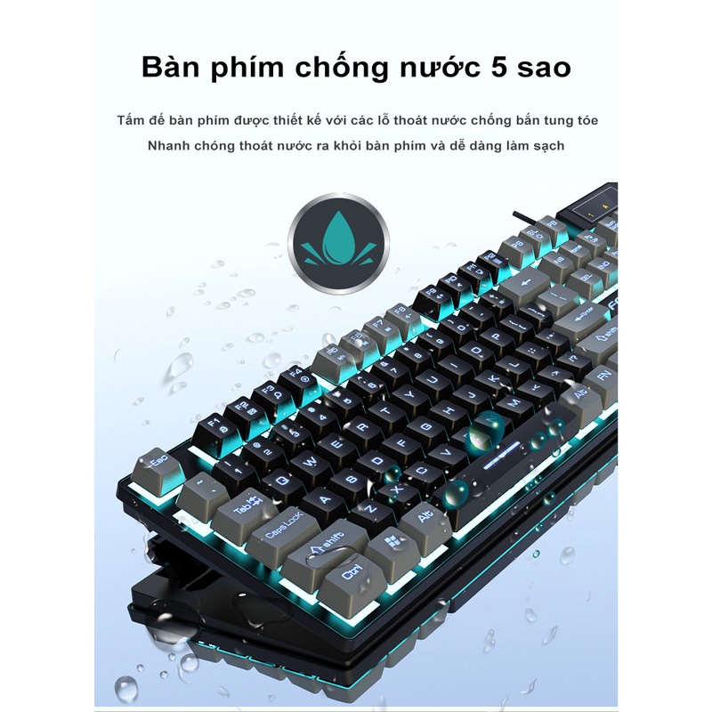 Bàn phím giả cơ chuyên FOREV-Q8  2022 (bốn màu)Bàn Phím giả cơ chuyên game Có Dây có LED 104 phím dành cho máy tính laptop và PC - Hãng phân phối chính thức