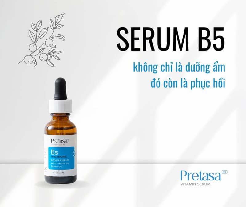 Serum Cấp Ẩm Phục Hồi Da Pretasa B5 30ml
