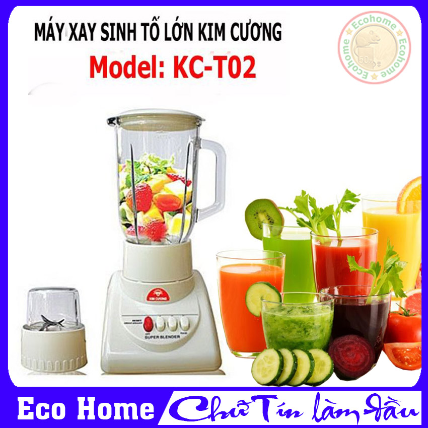 MÁY XAY SINH TỐ KIM CƯƠNG KC-T02 LY THỦY TINH- 1 LÍT -350W MÁY MẠNH XAY RẤT ÊM DỂ SỬ DỤNG LAZ POLICE