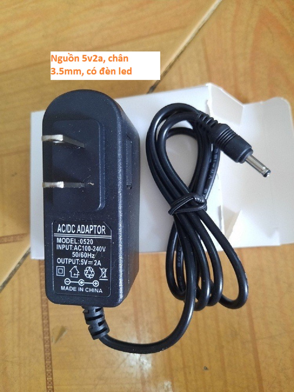 Adapter Nguồn 5V 2A CHO CAMERA TRONG NHÀ, TIVI BOX, CÓ ĐÈN, CÓ HỘP, BH 1 THÁNG, CHÂN 2.5MM - 3.5MM - 5.5MM