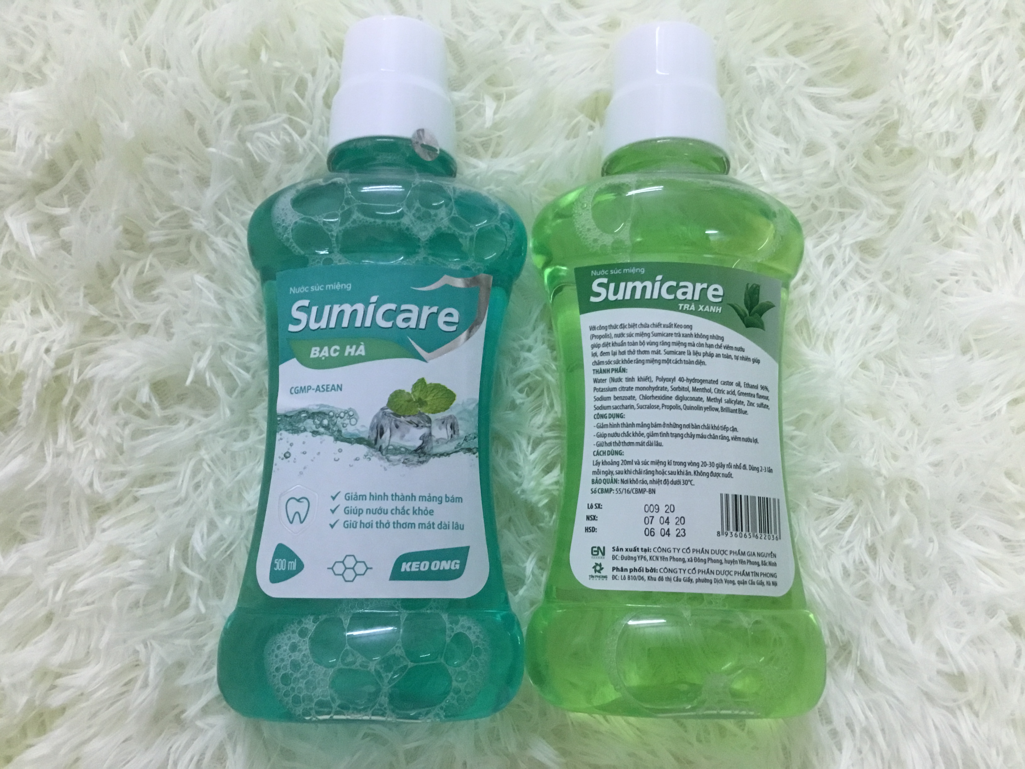 Nước súc miệng Sumicare 500ml (bạc hà/ trà xanh)