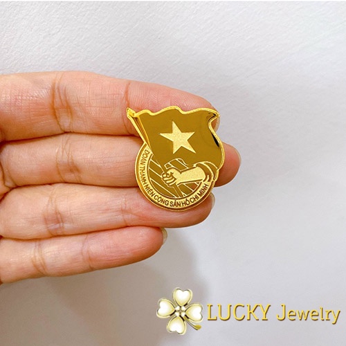 Huy hiệu cài áo Đoàn Thanh Niên mạ vàng 24K - thiết kế theo yêu cầu