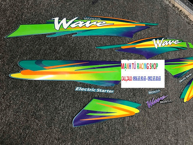 Tem WAVE THÁI 100 xanh ngọc - PhuTungVip