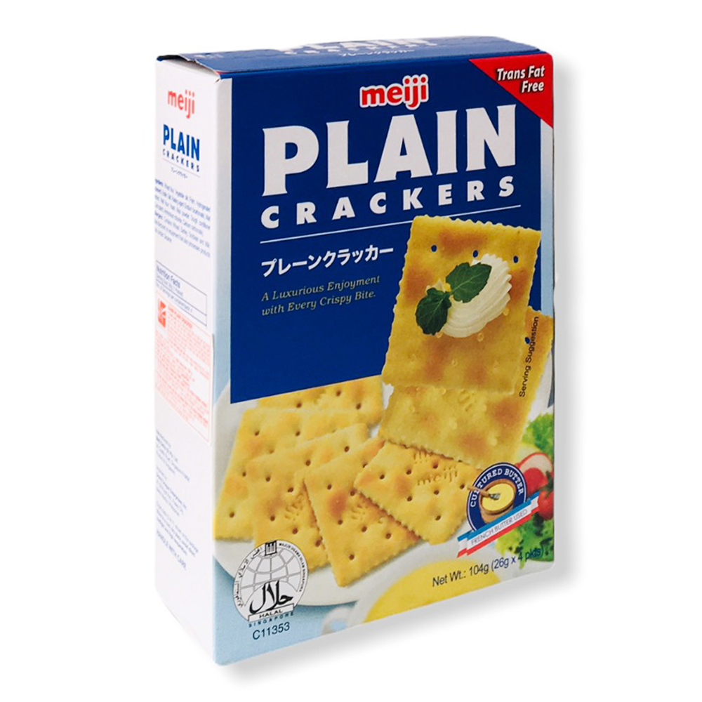[HCM][HÀNG NHẬP KHẨU] Bánh Quy Ăn Kiêng Meiji Plain Cracker Nhật Bản 104G