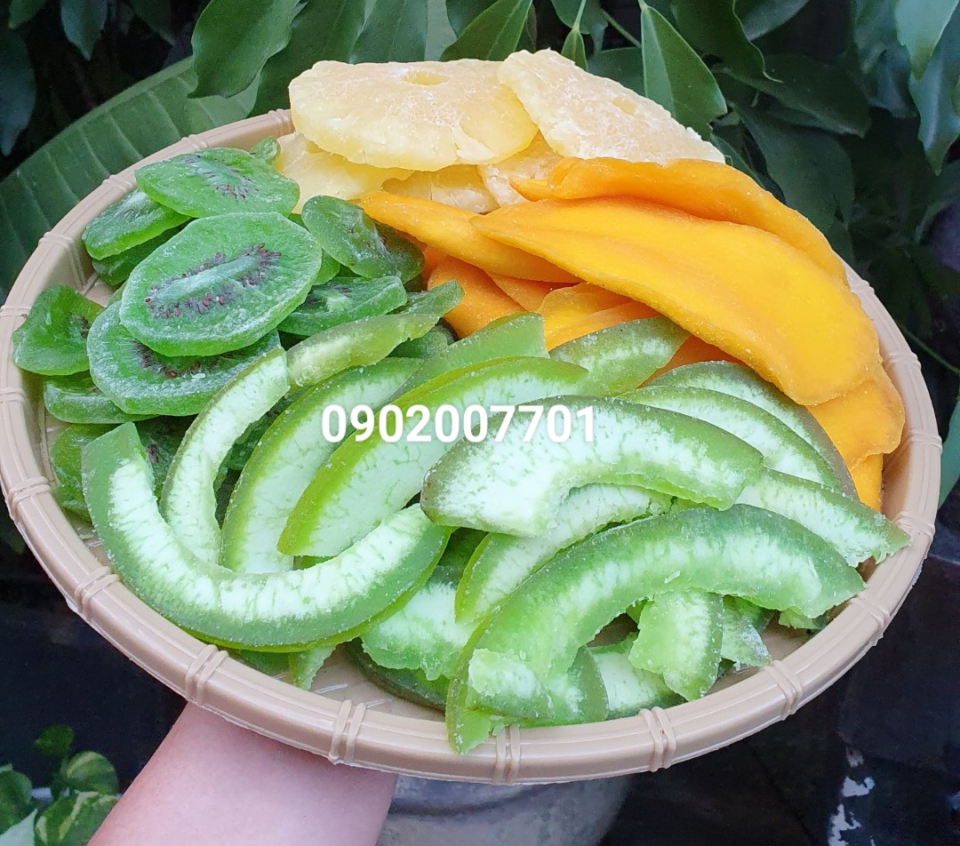 Trái cây sấy dẻo Thái Lan (Vỏ bưởi/ Thơm/ Xoài/ Kiwi sấy dẻo) - mứt tết - đồ ăn vặt