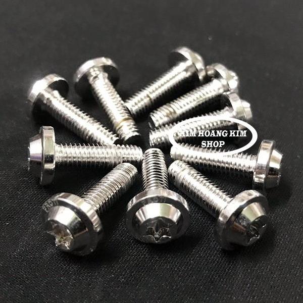 Bộ 10 ốc Proti INOX 6li2 100% gắn dàn áo các loại xe máy,moto