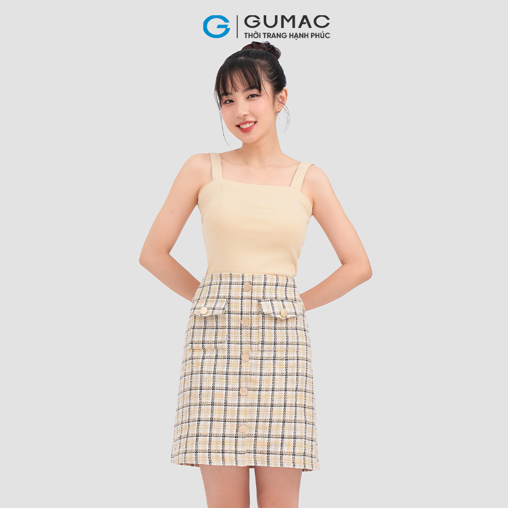 Chân váy phối nút VC12069 thời trang GUMAC