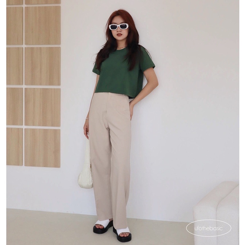 [Nhập LAZLOOK99 GIẢM 100K/500K] Áo croptop freesize trơn - vải cotton premium cao cấp - Plain Croptop by ufo.thebasic
