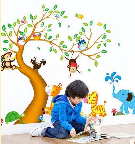 Arm61 baby toddler decorative decal wall sticker (adhesive included)