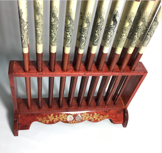 Bộ đũa thờ gỗ hương dáng đứng