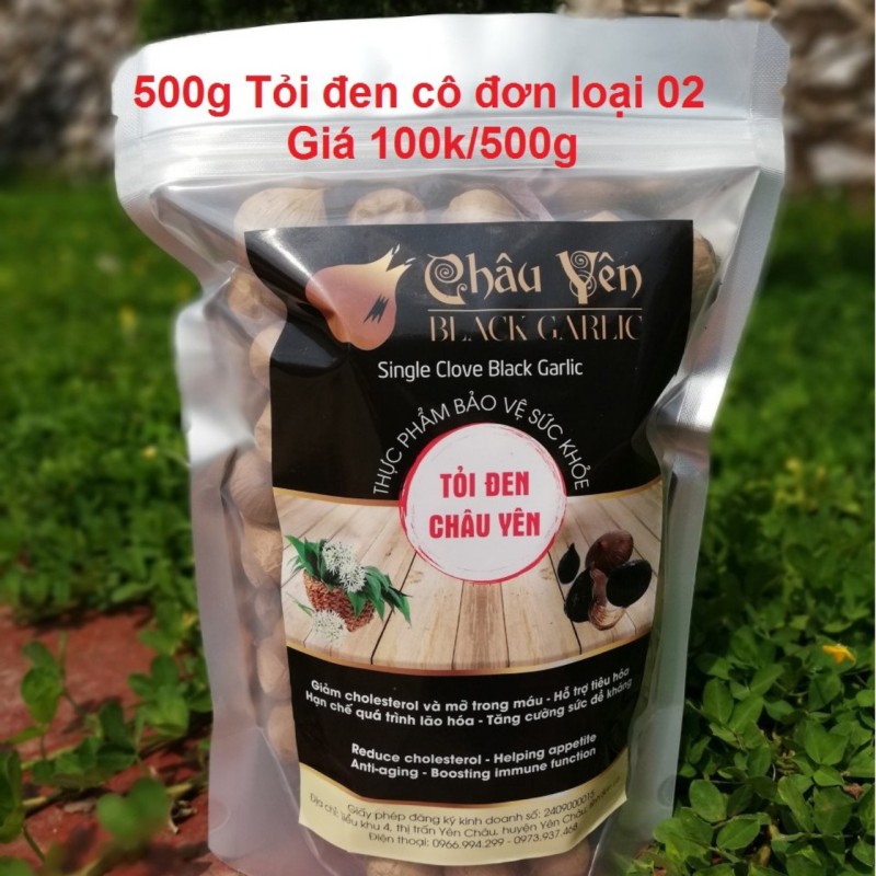 Tỏi Đen Cao Cấp (Tỏi cô đơn)TÚI 500Gram TÚI TỎI CHÂU YÊN- hàng loại2 - ABCD SHOP