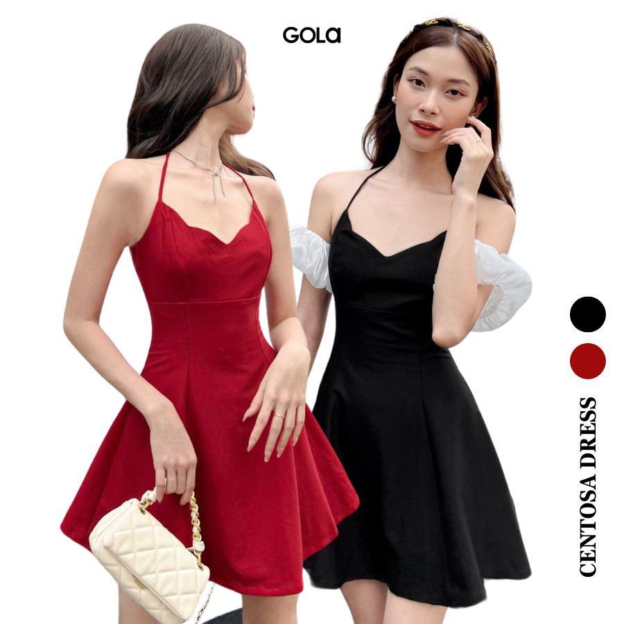 Đầm CENTOSA - Đầm 2 dây kèm tay bồng