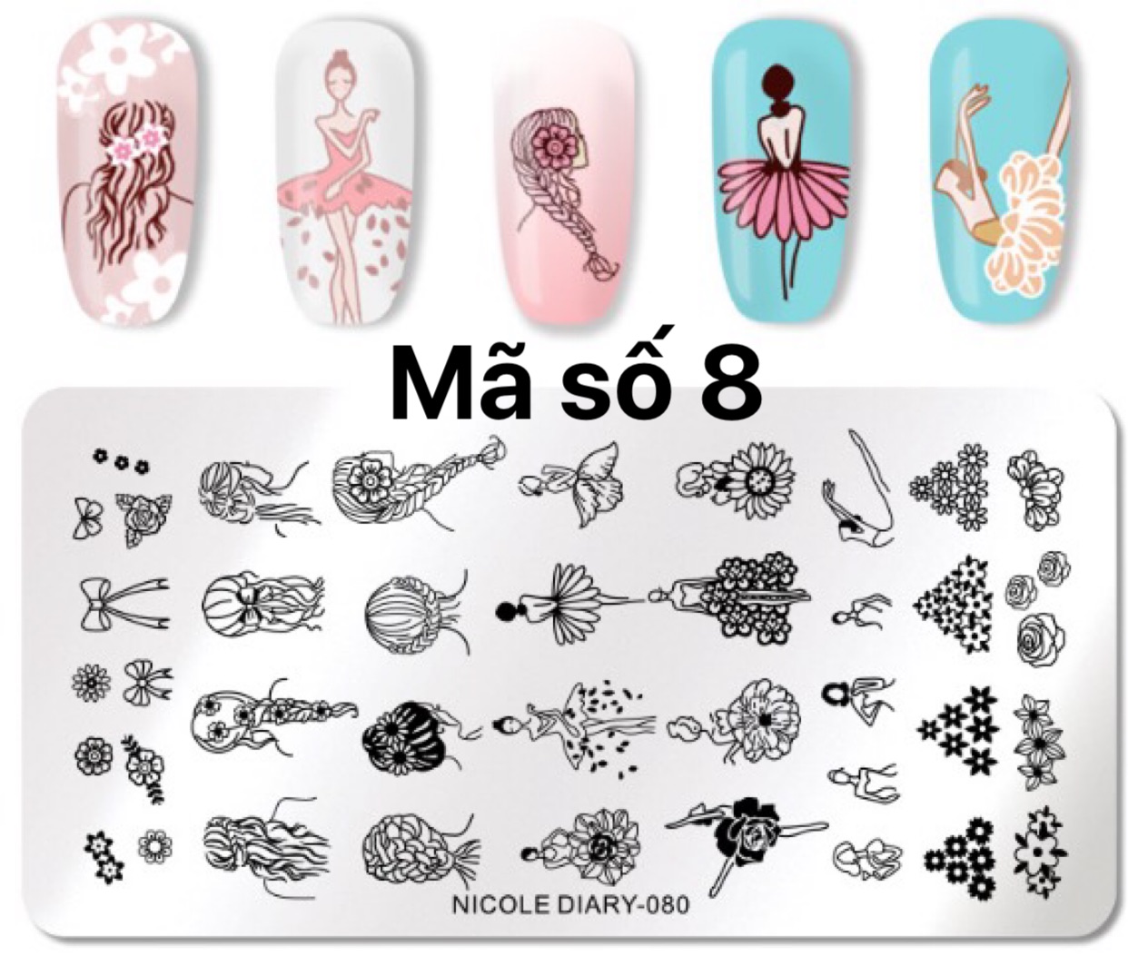 Bảng in móng tay TỪ 01 ĐẾN 60  ( kết hợp với sơn in và con dấu )