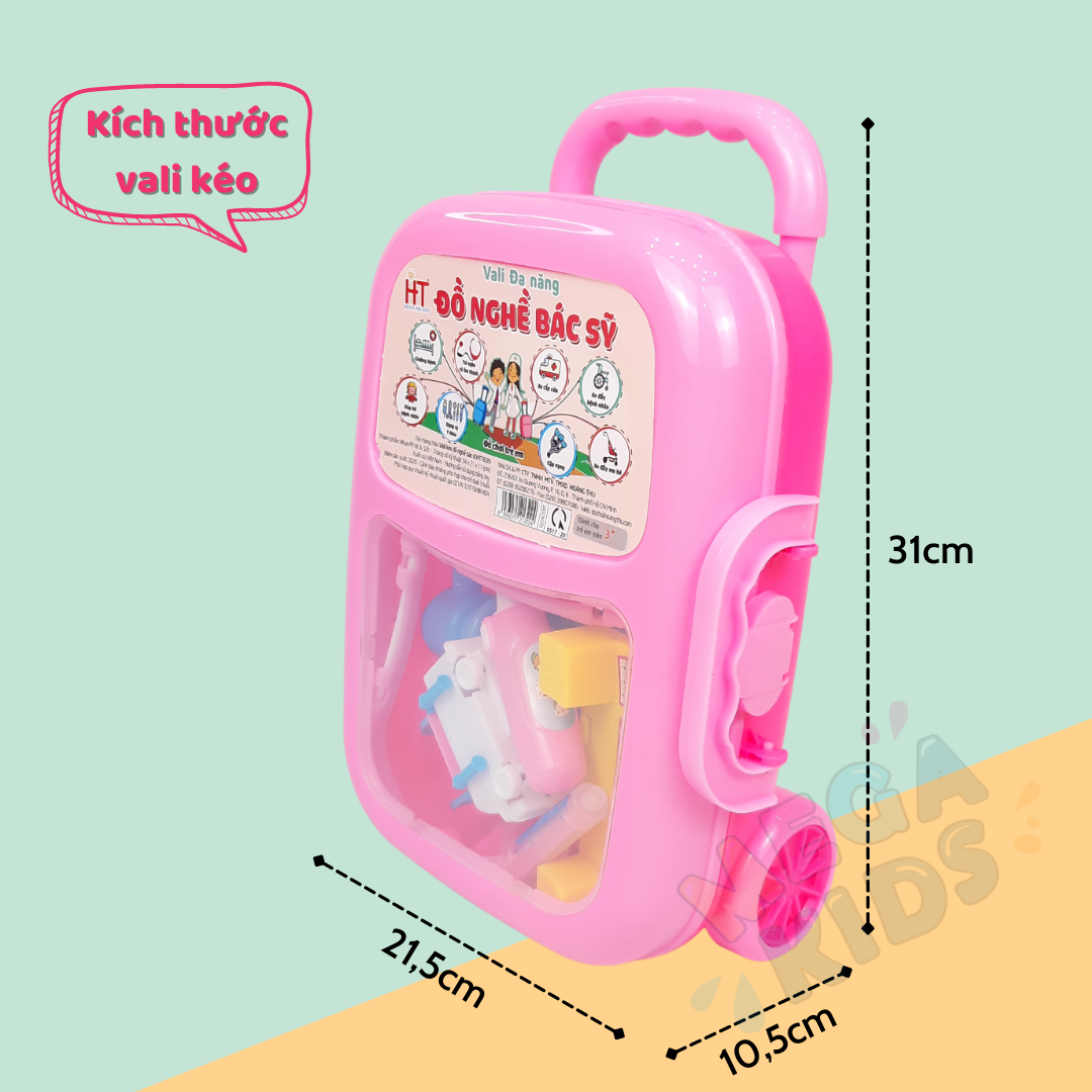 Bộ đồ chơi Bác sĩ vali kéo cao cấp cho bé HT7639