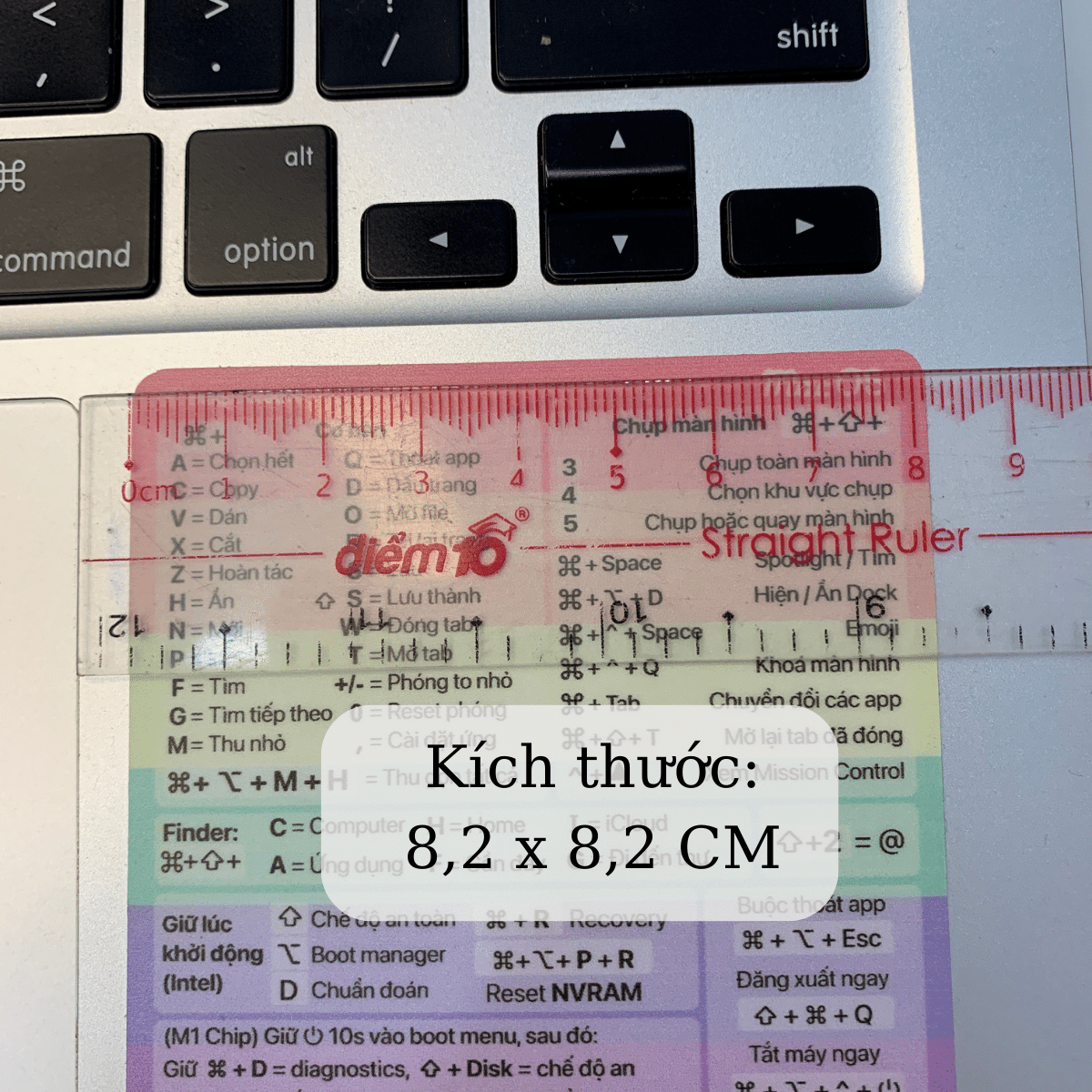 Miếng dán phím tắt MACOS cho laptop MACBOOK | MAGICWRAPVN | TECHLABVN